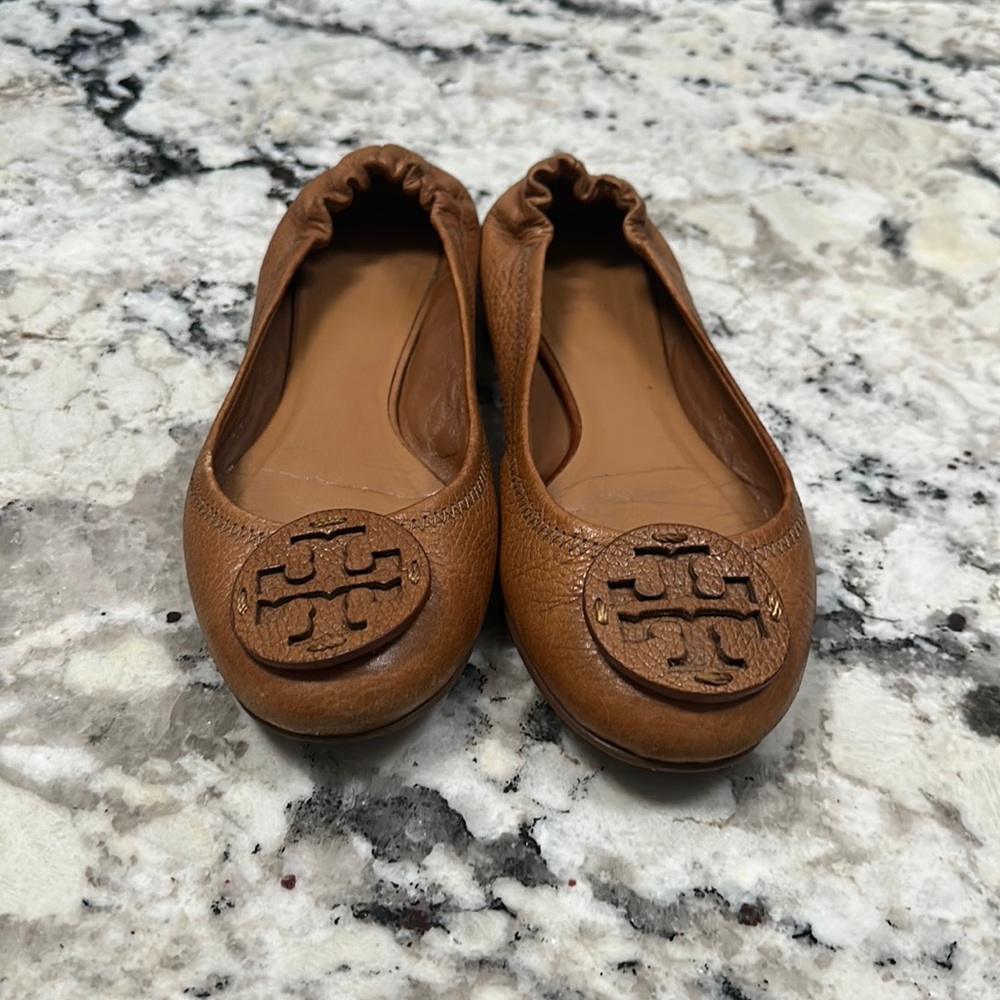 Tory Burch brown leather flats